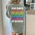 100 Days Of School Heart Love Teacher Or Student 100th Day Women's Comfort Colors T-Shirt Back Print Bay