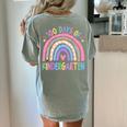 100th Day Of Kindergarten Teacher Kids 100 Days Smarter Women's Comfort Colors T-Shirt Back Print Bay