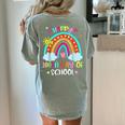 100th Day Of School Rainbow Happy 100 Days Smarter Teacher Women's Comfort Colors T-Shirt Back Print Bay
