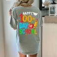 100th Day Of School Teachers Kids Happy 100 Days Women's Comfort Colors T-Shirt Back Print Bay