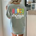 4th Grade Rocks ABCD Back To School Rock Teachers Women's Comfort Colors T-Shirt Back Print Bay 4th Grade Rocks ABCD Back To School Rock Teachers Women's Comfort Colors T-Shirt Back Print Bay