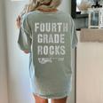 4th GRADE Rocks Teacher Rockstars I Teach Ready To Rock Women's Comfort Colors T-Shirt Back Print Bay