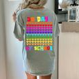 50 Days Of School Hearts Teacher Happy 50th Day Of School Women's Comfort Colors T-Shirt Back Print Bay