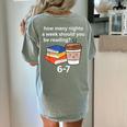 67 Meme English Teacher Reading Book Lover Humor Women's Comfort Colors T-Shirt Back Print Bay