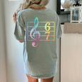 67 Music Meme Slang Six Seven Music Teacher Musician Women's Comfort Colors T-Shirt Back Print Bay