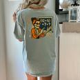 67 Teacher Halloween Skeleton Six Seven Meme Math Women's Comfort Colors T-Shirt Back Print Bay