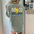 ABCD Highway To Spell Pencil Teacher & Student Font Me Women's Comfort Colors T-Shirt Back Print Bay