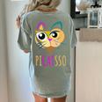 Abstract Cat Art Picatsso Shirt For Art Teachers Women's Comfort Colors T-Shirt Back Print Bay Abstract Cat Art Picatsso Shirt For Art Teachers Women's Comfort Colors T-Shirt Back Print Bay