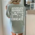 Advocate Support Accept Educate Special Education Teacher Women's Comfort Colors T-Shirt Back Print Bay Advocate Support Accept Educate Special Education Teacher Women's Comfort Colors T-Shirt Back Print Bay