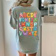 Alphabet A-Z ABC Kids Back To School Pre K Teachers Women's Comfort Colors T-Shirt Back Print Bay Alphabet A-Z ABC Kids Back To School Pre K Teachers Women's Comfort Colors T-Shirt Back Print Bay