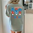 All American Teacher Pencil Coquette Bow USA Flag Teachers Women's Comfort Colors T-Shirt Back Print Bay