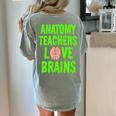 Anatomy Teachers Love Brains Halloween Teacher Costume Shirt Women's Comfort Colors T-Shirt Back Print Bay