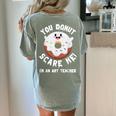 Art Teacher Halloween Donut Lover Costume Kawaii Monster Women's Comfort Colors T-Shirt Back Print Bay
