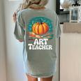 Art Teacher Pumpkin Painting Halloween Costume Women's Comfort Colors T-Shirt Back Print Bay Art Teacher Pumpkin Painting Halloween Costume Women's Comfort Colors T-Shirt Back Print Bay