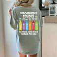Artist Art Teacher School Artist Joke Women's Comfort Colors T-Shirt Back Print Bay