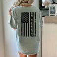 ASL Flag Sign Language Deaf ASL Teacher For Men Women Women's Comfort Colors T-Shirt Back Print Bay