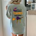 This Is My Awesome Teacher Costume Halloween Witch Women's Comfort Colors T-Shirt Back Print Bay