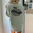 Back To School Checkered Apple Teacher Checkerboard Teacher For Men Women Girls Kids Women's Comfort Colors T-Shirt Back Print Bay Back To School Checkered Apple Teacher Checkerboard Teacher For Men Women Girls Kids Women's Comfort Colors T-Shirt Back Print Bay