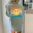 Back To School Groovy Smile Preschool Teachers Students Kids Women's Comfort Colors T-Shirt Back Print Bay