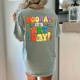 Back To School Hooray It's Art Day Art Teacher Artist Women's Comfort Colors T-Shirt Back Print Bay