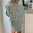 Back To School Kindergarten Alphabet ABC Teacher Women Kids Women's Comfort Colors T-Shirt Back Print Bay Back To School Kindergarten Alphabet ABC Teacher Women Kids Women's Comfort Colors T-Shirt Back Print Bay