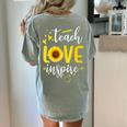 Back To School Teach Love And Inspire Teacher Sunflower Women's Comfort Colors T-Shirt Back Print Bay Back To School Teach Love And Inspire Teacher Sunflower Women's Comfort Colors T-Shirt Back Print Bay