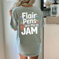 Back To School Teacher Flair Pens Are My Jam Women's Comfort Colors T-Shirt Back Print Bay