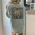Back To School Teacher Life Apple Leopard Teacher Women Women's Comfort Colors T-Shirt Back Print Bay Back To School Teacher Life Apple Leopard Teacher Women Women's Comfort Colors T-Shirt Back Print Bay