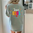 Back To School Teachers Crew Students Team ESOL Teacher Women's Comfort Colors T-Shirt Back Print Bay