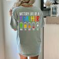 Battery Life Of A Teacher School Teacher Appreciation Women's Comfort Colors T-Shirt Back Print Bay