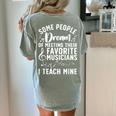 Best Music Teacher For Men Women Musician Band Piano Teacher Women's Comfort Colors T-Shirt Back Print Bay