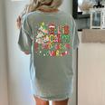 Book Tree All Is Calm Said No Teacher Ever Christmas Women's Comfort Colors T-Shirt Back Print Bay