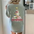All Booked For Christmas Xmas Tree Teacher Holiday Pajamas Women's Comfort Colors T-Shirt Back Print Bay All Booked For Christmas Xmas Tree Teacher Holiday Pajamas Women's Comfort Colors T-Shirt Back Print Bay