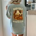 Books Are Spooktacular Ghost Book Reading Halloween Teachers Women's Comfort Colors T-Shirt Back Print Bay Books Are Spooktacular Ghost Book Reading Halloween Teachers Women's Comfort Colors T-Shirt Back Print Bay