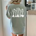 Botanical Beaker Science Teacher Floral Chemistry Lab Week Women's Comfort Colors T-Shirt Back Print Bay