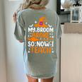 My Broom Broke So Now I Teach Halloween Teacher Women's Comfort Colors T-Shirt Back Print Bay
