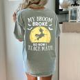 My Broom Broke So Now I Teach Math Teacher Halloween Costume For Men Women Women's Comfort Colors T-Shirt Back Print Bay My Broom Broke So Now I Teach Math Teacher Halloween Costume For Men Women Women's Comfort Colors T-Shirt Back Print Bay