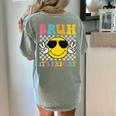 Bruh It's Fri-Yay Friday Weekend Smile Face Teacher Student Women's Comfort Colors T-Shirt Back Print Bay