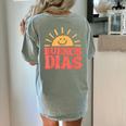 Buenos Dias Spanish Teacher Appreciation Back To School Women's Comfort Colors T-Shirt Back Print Bay Buenos Dias Spanish Teacher Appreciation Back To School Women's Comfort Colors T-Shirt Back Print Bay