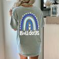 Bulldogs School Mascot Rainbow Teacher Lover Women's Comfort Colors T-Shirt Back Print Bay Bulldogs School Mascot Rainbow Teacher Lover Women's Comfort Colors T-Shirt Back Print Bay