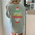 All Is Calm Said No 1st Grade Teacher Ever Christmas Teacher Women's Comfort Colors T-Shirt Back Print Bay