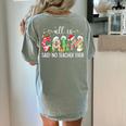 All Is Calm Said No Teacher Ever Teacher Christmas Women's Comfort Colors T-Shirt Back Print Bay