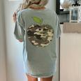 Camo Apple Camouflage Clothing School Student Camo Teacher Men Women Kids Women's Comfort Colors T-Shirt Back Print Bay Camo Apple Camouflage Clothing School Student Camo Teacher Men Women Kids Women's Comfort Colors T-Shirt Back Print Bay