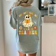 You Can't Scare Me I'm A Math Teacher Halloween Ghost Women's Comfort Colors T-Shirt Back Print Bay