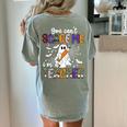 You Can't Scare Me I'm A Teacher Halloween Costume Women's Comfort Colors T-Shirt Back Print Bay