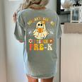 You Can't Scare Me I Teach Pre-K Halloween Teacher Ghost Women's Comfort Colors T-Shirt Back Print Bay