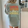 Capital Letters And Periods Bruh Teacher Grammar Kids Women's Comfort Colors T-Shirt Back Print Bay