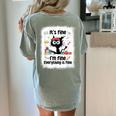 Cat It's Fine I'm Fine Everything Is Fine Teacher Life Women's Comfort Colors T-Shirt Back Print Bay Cat It's Fine I'm Fine Everything Is Fine Teacher Life Women's Comfort Colors T-Shirt Back Print Bay