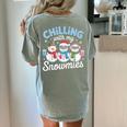 Chillin With My Snowmie Women Christmas Snowman Teacher Snow Women's Comfort Colors T-Shirt Back Print Bay Chillin With My Snowmie Women Christmas Snowman Teacher Snow Women's Comfort Colors T-Shirt Back Print Bay