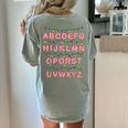 Christmas Alphabet Candy Cane Teachers Students Candy Cane For Men Women Kids Women's Comfort Colors T-Shirt Back Print Bay Christmas Alphabet Candy Cane Teachers Students Candy Cane For Men Women Kids Women's Comfort Colors T-Shirt Back Print Bay